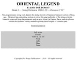 Oriental Legend Orchestra sheet music cover